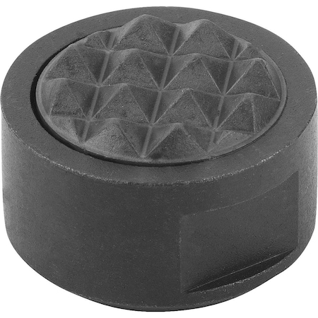 Grippers And Inserts Round D2=12, L3=10, Form:M Serrated, Tool Steel Carbide Serration Black O